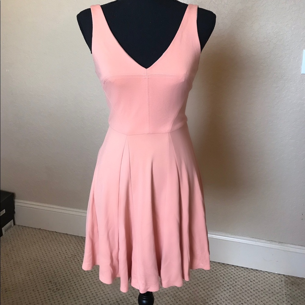 ABS peach color cocktail dress